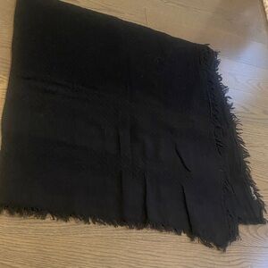 Zara Black Fringed Scarf